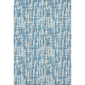 HomeRoots 8' X 10' Teal, Ivory & Gray Abstract Area Rug - Washable, UV-Resistant, Perfect for Modern Homes! 683013