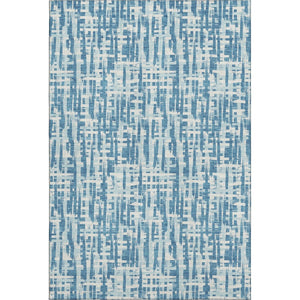 HomeRoots 10' Abstract Geometric Area Rug in Teal, Ivory & Gray - Washable, UV-Protected, Pet-Friendly Design 683015