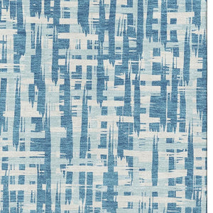 HomeRoots 10' Abstract Geometric Area Rug in Teal, Ivory & Gray - Washable, UV-Protected, Pet-Friendly Design 683015