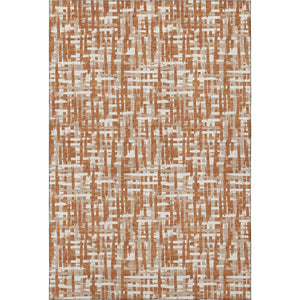 HomeRoots 9' X 12' Abstract Geometric Area Rug in Terra Cotta, Ivory & Beige – Washable, UV Protected & Stylish 683020