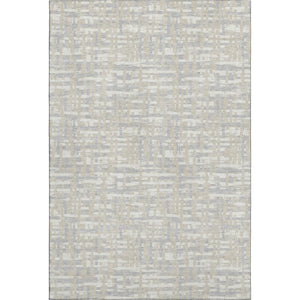 HomeRoots 10' X 14' Abstract Geometric Washable Area Rug - Beige, Ivory & Silver - UV Protected and Stain Resistant 683027