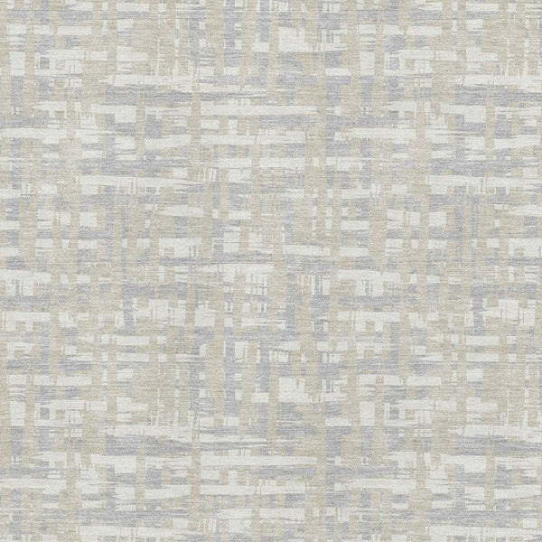 HomeRoots 10' X 14' Abstract Geometric Washable Area Rug - Beige, Ivory & Silver - UV Protected and Stain Resistant 683027