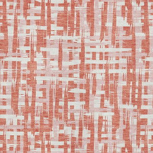 HomeRoots 5' X 8' Coral Ivory Blush Geometric Area Rug - Durable, Washable, UV-Protected for Modern Homes 683041