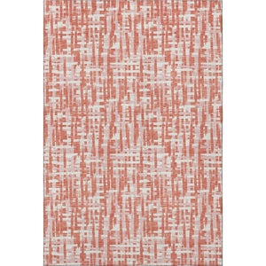 HomeRoots 9' X 12' Abstract Coral, Ivory & Blush Geometric Area Rug - Washable, UV Protected & Stain Resistant! 683044