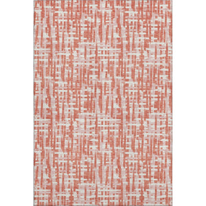 HomeRoots 10' X 14' Coral Ivory Blush Abstract Geometric Area Rug - Durable, Washable, UV Protected Beauty 683045