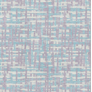 HomeRoots 9' X 12' Abstract Geometric Area Rug in Lavender, Ivory & Aqua - Washable, UV-Protected, Stylish Comfort 683050