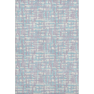 HomeRoots 10' X 14' Stylish Lavender, Ivory & Aqua Abstract Area Rug - Washable, UV Protected & Family-Friendly 683051