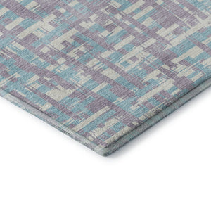 HomeRoots 10' X 14' Stylish Lavender, Ivory & Aqua Abstract Area Rug - Washable, UV Protected & Family-Friendly 683051