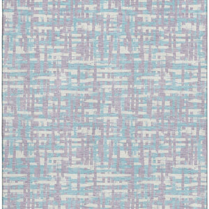 HomeRoots 10' X 14' Stylish Lavender, Ivory & Aqua Abstract Area Rug - Washable, UV Protected & Family-Friendly 683051