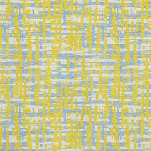 HomeRoots 9' X 12' Washable Area Rug – Vibrant Yellow, Ivory & Denim Blue Abstract Design with UV Protection 683092