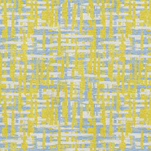 HomeRoots 10' Abstract Geometric Washable Area Rug in Yellow, Ivory & Denim Blue - UV Protected & Durable Design 683093