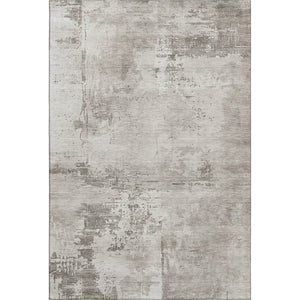 HomeRoots 5' X 8' Beige and Ivory Abstract Washable Area Rug - Stylish, Durable, UV-Protected for All Spaces! 683167