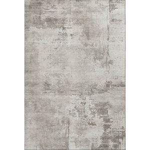 HomeRoots 5' X 8' Beige and Ivory Abstract Washable Area Rug - Stylish, Durable, UV-Protected for All Spaces! 683167