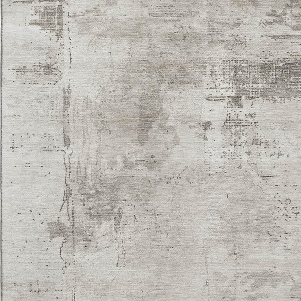 HomeRoots 8' X 10' Beige and Ivory Abstract Area Rug - Washable, UV Protected, Durable & Stylish for Homes 683169
