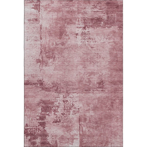 HomeRoots 5' X 8' Blush & Mauve Abstract Washable Area Rug - Durable, UV-Protected for Modern Living Spaces 683173