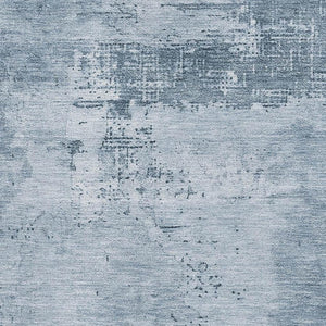 HomeRoots 5' X 8' Denim Blue & Ivory Abstract Area Rug - Stain Resistant, UV Protected, Perfect for High-Traffic Spaces! 683179