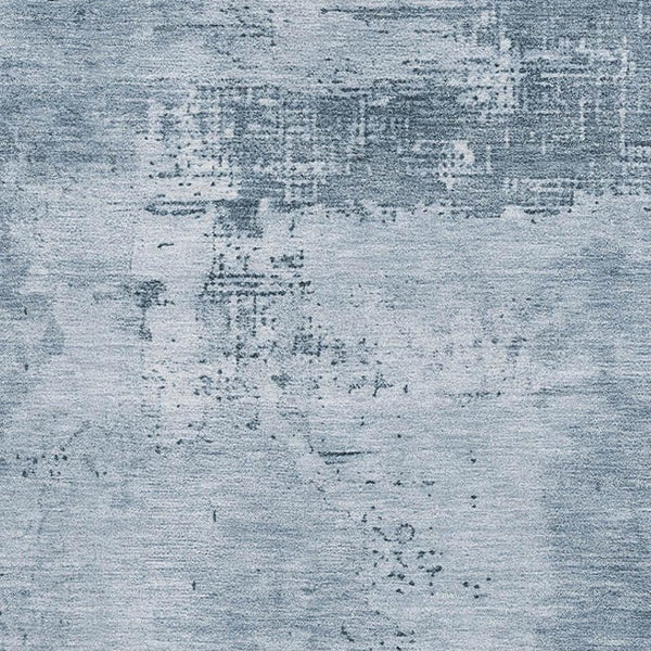 HomeRoots 5' X 8' Denim Blue & Ivory Abstract Area Rug - Stain Resistant, UV Protected, Perfect for High-Traffic Spaces! 683179