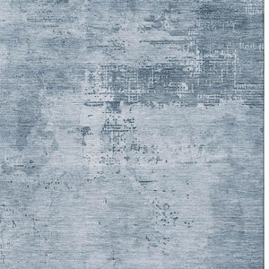 HomeRoots 5' X 8' Denim Blue & Ivory Abstract Area Rug - Stain Resistant, UV Protected, Perfect for High-Traffic Spaces! 683179