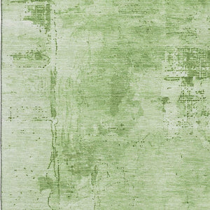 HomeRoots 5' X 8' Green and Beige Abstract Area Rug - Washable, UV-Protected, Durable for High-Traffic Homes 683185