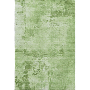 HomeRoots 9' X 12' Abstract Green and Beige Washable Area Rug - UV Protected, Durable, Ideal for Families 683188