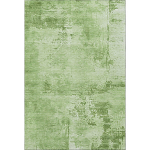 HomeRoots 9' X 12' Abstract Green and Beige Washable Area Rug - UV Protected, Durable, Ideal for Families 683188