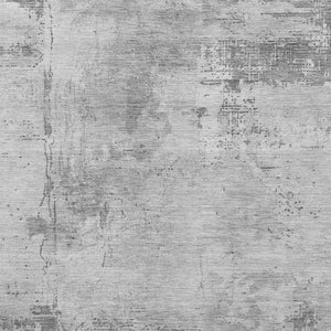 HomeRoots 5' X 8' Gray And Silver Abstract Area Rug - Washable, UV Protected, Durable Design for Modern Spaces 683191