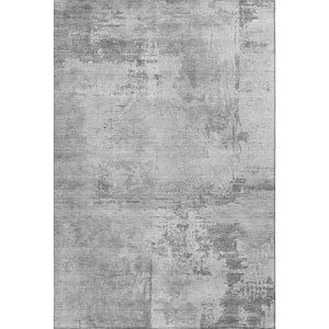 HomeRoots 10' Modern Gray and Silver Abstract Washable Area Rug with UV Protection, Stain Resistance & Style 683195