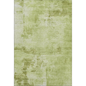 HomeRoots 5' X 8' Vibrant Lime & Olive Abstract Area Rug - Washable, UV-Protected, Durable & Stylish Design 683197