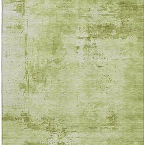 HomeRoots 5' X 8' Vibrant Lime & Olive Abstract Area Rug - Washable, UV-Protected, Durable & Stylish Design 683197