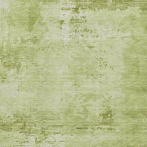 HomeRoots 8' X 10' Abstract Washable Area Rug in Lime & Olive Green - UV Protected, Stain-Resistant, Durable Design 683199