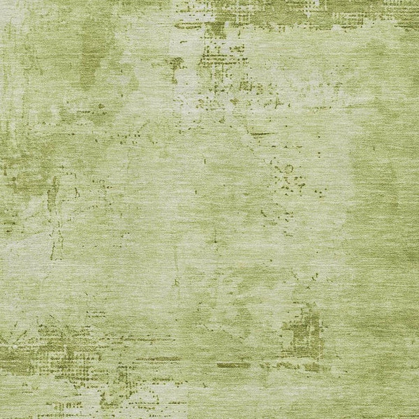 HomeRoots 8' X 10' Abstract Washable Area Rug in Lime & Olive Green - UV Protected, Stain-Resistant, Durable Design 683199