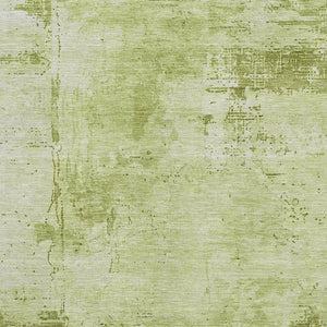 HomeRoots 10' X 14' Vibrant Lime Green & Olive Abstract Washable Area Rug with UV Protection for Modern Homes 683201