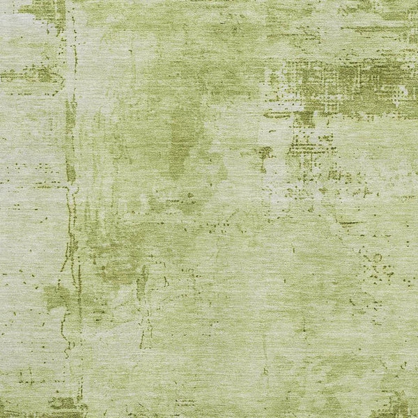 HomeRoots 10' X 14' Vibrant Lime Green & Olive Abstract Washable Area Rug with UV Protection for Modern Homes 683201