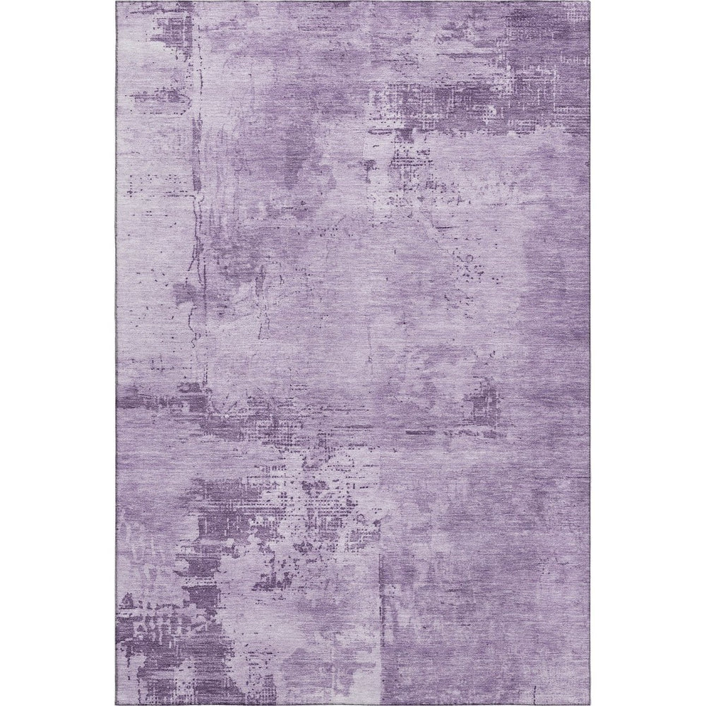 HomeRoots 5' X 8' Abstract Lavender & Lilac Washable Area Rug with UV Protection – Durable, Stain-Resistant Design! 683203