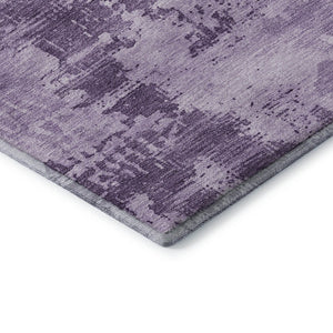 HomeRoots 5' X 8' Abstract Lavender & Lilac Washable Area Rug with UV Protection – Durable, Stain-Resistant Design! 683203