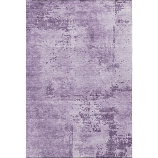 HomeRoots 8' X 10' Abstract Lavender and Lilac Washable Area Rug with UV Protection for Modern Homes 683205