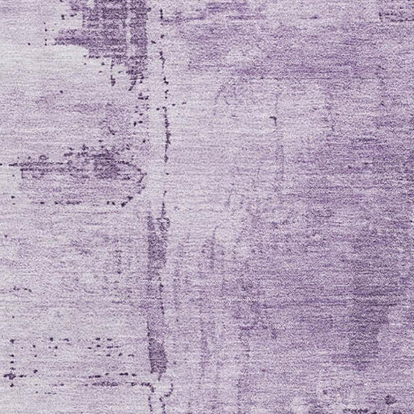 HomeRoots 10' X 14' Abstract Lavender Lilac Area Rug - Washable, UV Protected, Pet & Kid Friendly Design 683207
