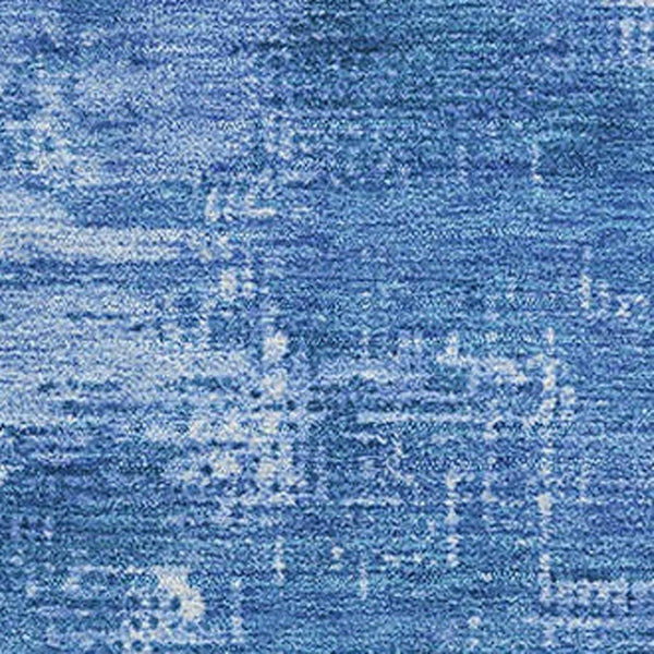 HomeRoots 5' X 8' Navy Blue & Sky Blue Abstract Area Rug - Washable, UV Protected, Perfect for High-Traffic Areas 683209