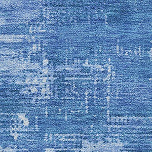 HomeRoots 10' X 14' Navy & Sky Blue Abstract Washable Area Rug with UV Protection for Modern Living Spaces 683213