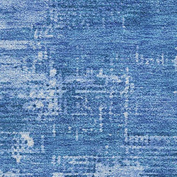 HomeRoots 10' X 14' Navy & Sky Blue Abstract Washable Area Rug with UV Protection for Modern Living Spaces 683213