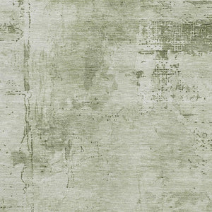 HomeRoots 5' X 8' Olive Green Abstract Area Rug – Washable, UV Protected, Durable, Modern Design for Any Room 683215