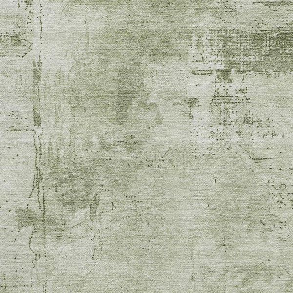 HomeRoots 5' X 8' Olive Green Abstract Area Rug – Washable, UV Protected, Durable, Modern Design for Any Room 683215