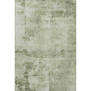 HomeRoots 10' X 14' Stylish Olive & Fern Green Abstract Washable Area Rug with UV Protection for Easy Care 683219