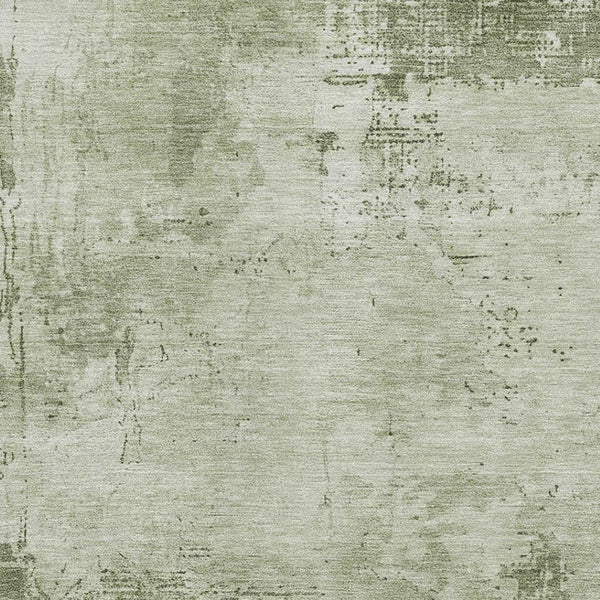 HomeRoots 10' X 14' Stylish Olive & Fern Green Abstract Washable Area Rug with UV Protection for Easy Care 683219