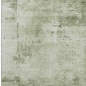 HomeRoots 10' X 14' Stylish Olive & Fern Green Abstract Washable Area Rug with UV Protection for Easy Care 683219