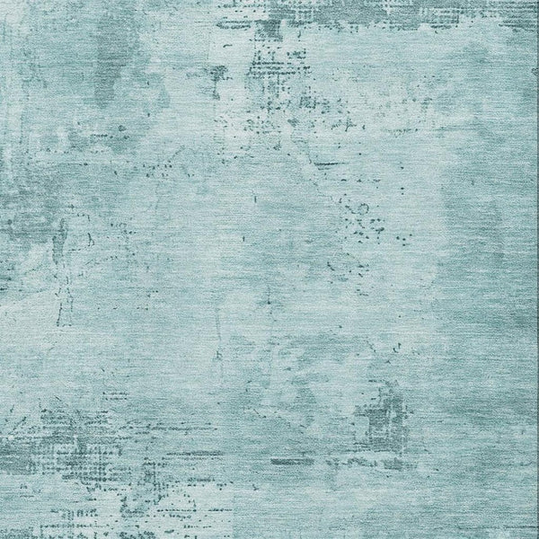 HomeRoots 10' Aqua & Sky Blue Abstract Washable Area Rug – UV Protected, Stain-Resistant, Soft & Stylish! 683231