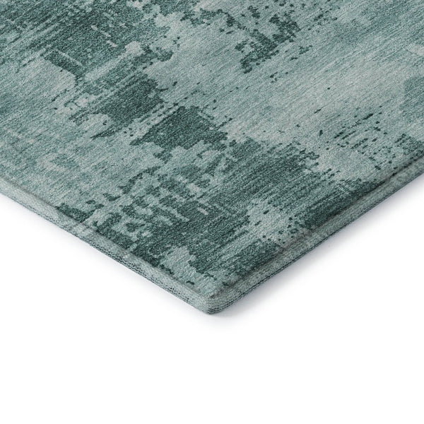 HomeRoots 5' X 8' Teal And Aqua Abstract Area Rug - Stylish, Washable, UV-Protected, Perfect for High-Traffic Spaces 683233