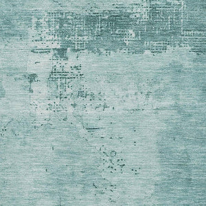 HomeRoots 5' X 8' Teal And Aqua Abstract Area Rug - Stylish, Washable, UV-Protected, Perfect for High-Traffic Spaces 683233