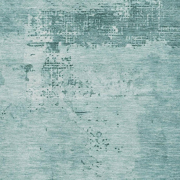 HomeRoots 5' X 8' Teal And Aqua Abstract Area Rug - Stylish, Washable, UV-Protected, Perfect for High-Traffic Spaces 683233