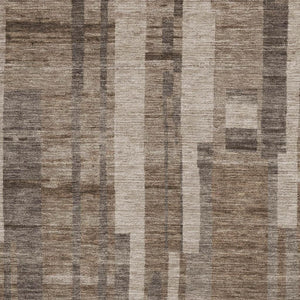 HomeRoots 9' X 12' Brown and Taupe Striped Area Rug – Washable, UV Protected & Perfect for High-Traffic Homes 683248